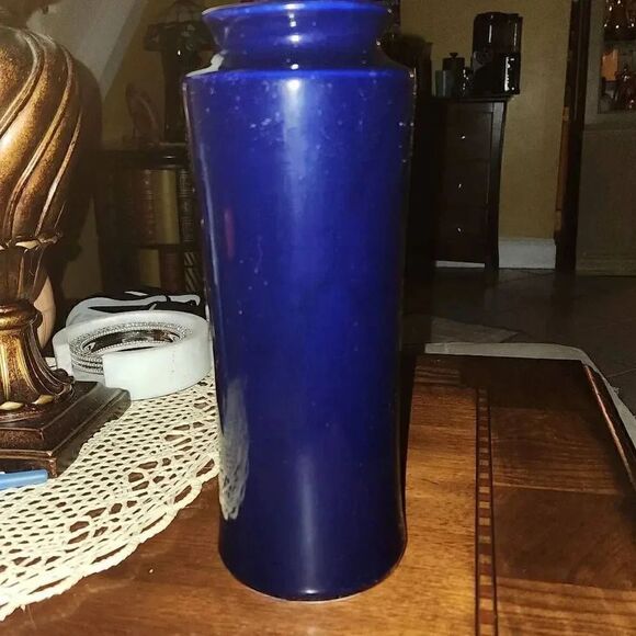 Decorative porcelain vase made in Japan cobalt blue - Picture 2 of 2